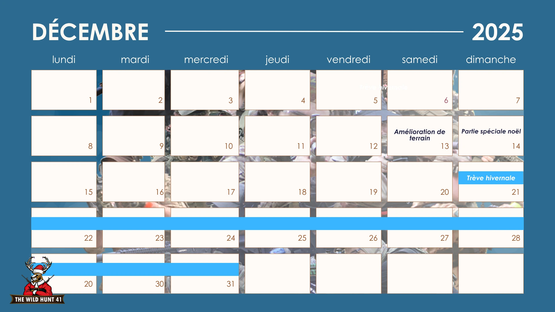 Planning association The wild Hunt 41 Novembre 2025